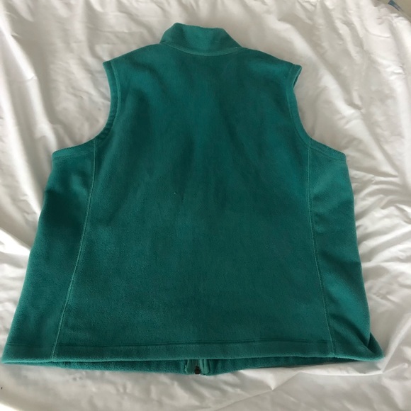 Lands End Teal Oversized Fleece Vest - Picture 6 of 6